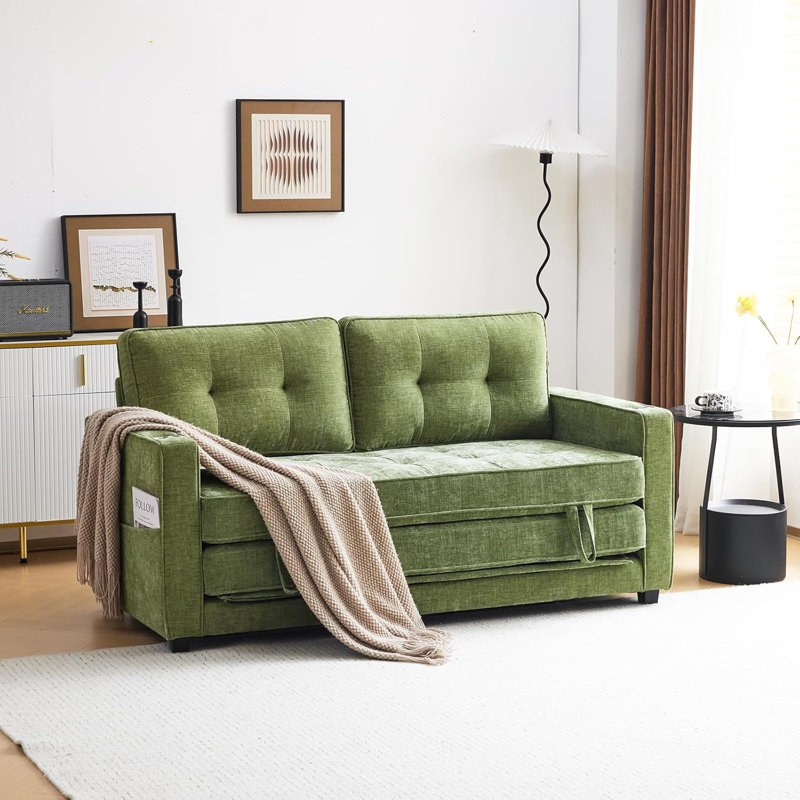 Canapé-lit Deymi, Chenille verte