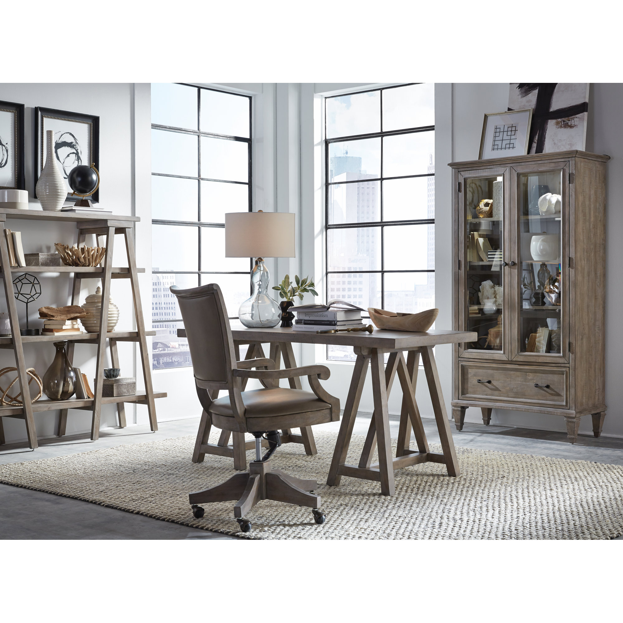 Kerey Storage Bookcase, Dove Tail Gray