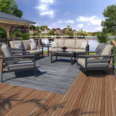 Townsend 5 - Piece Sofa Seating Group with Sunbrella Cushions by Birch Lane