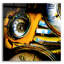 «Garage 1» par Lightbox Journal Epic Art, art mural en verre acrylique, 12 po x 12 po