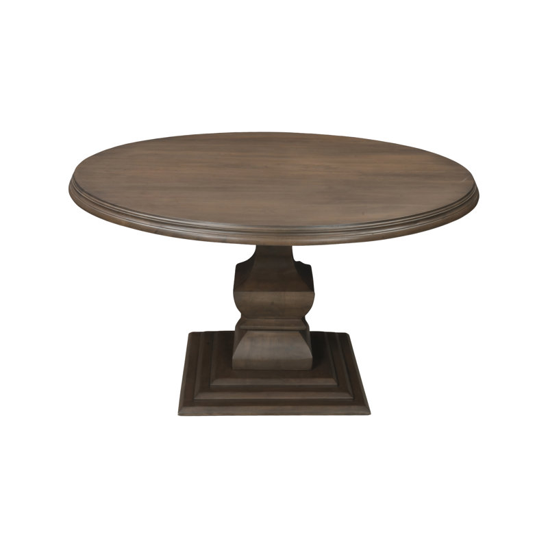 Josiane Round Solid Wood Dining Table, Brown