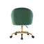Chaise de bureau en velours Jaylyn avec base en chrome doré-1108174451