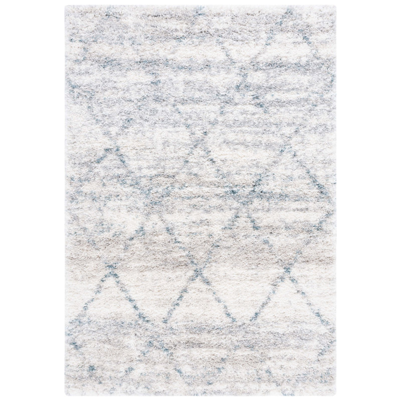 Tapis à motif géométrique Shaylen Shag 800 Performance, Rectangulaire 3 pi x 5 pi