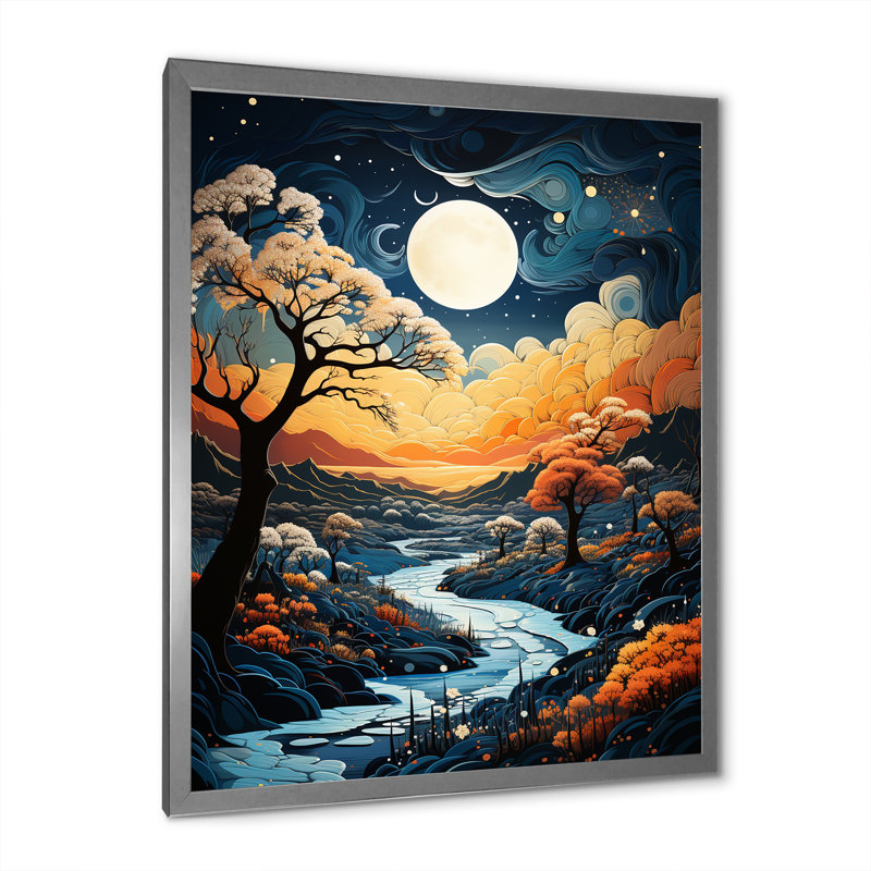 Paysage d'hiver de rêve, Cadre photo argenté, H 20 po x l 12 po x P 1 po