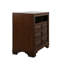 Commode média 6 tiroirs avec espace de rangement ouvert, cerisier brun