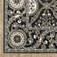 Tapis oriental en polyester / polypropylène tissé à la machine rectangulaire noir / gris Ederle-1842562082