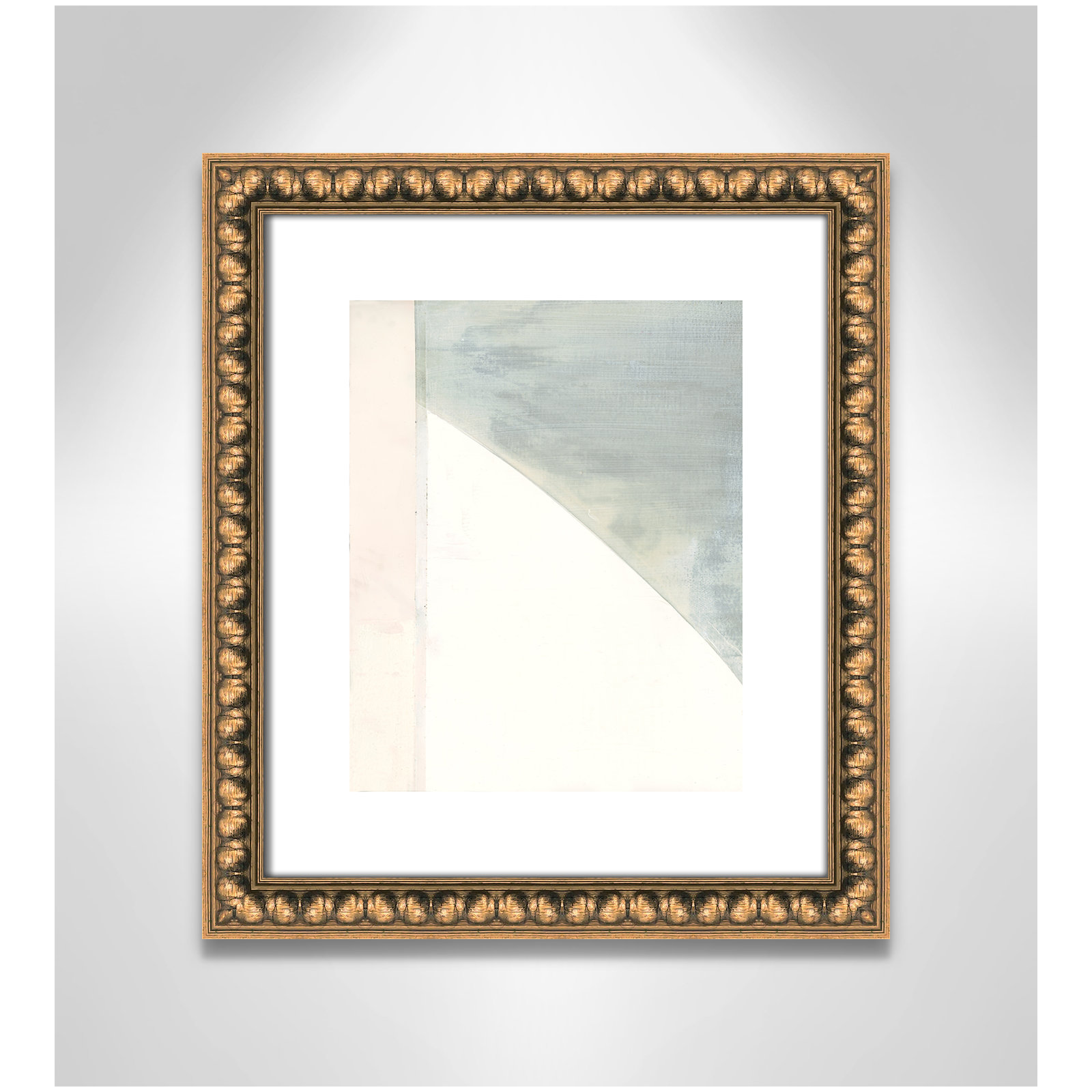 In Neutral I - Painting Print, Gold Bead Framed Paper, 15" H x 13" W x 1.13" D