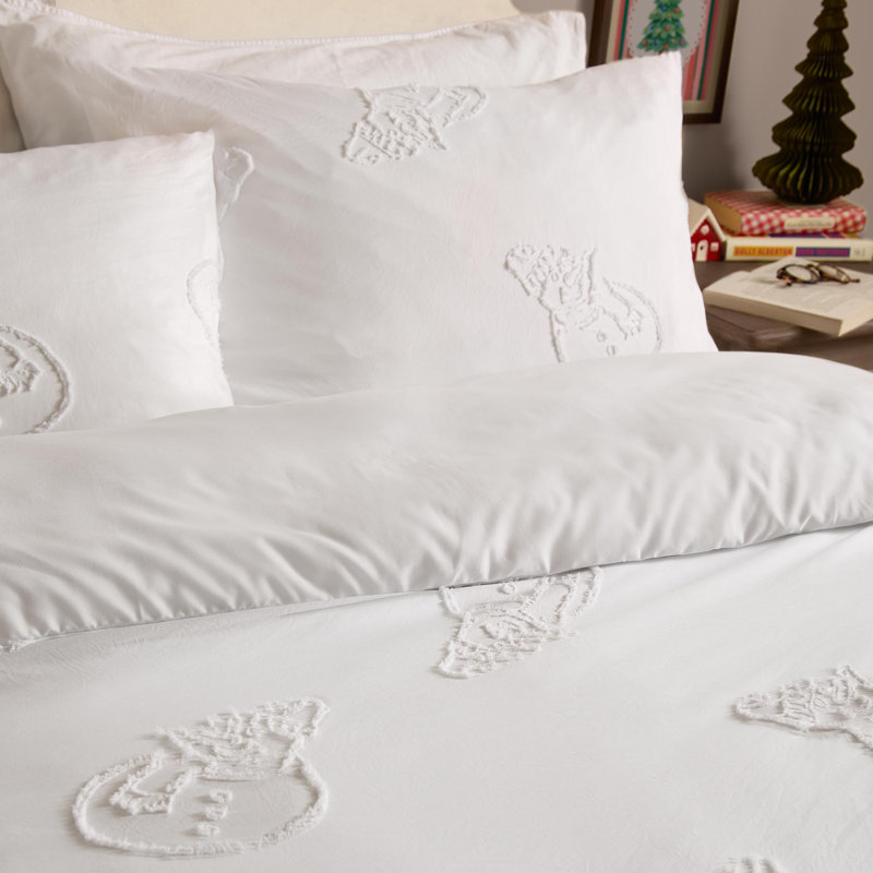 Snowmen Tufted Soft Touch Duvet Cover Set