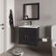 Meuble-lavabo à 2 portes avec design flottant, lavabo et miroir - Tonifié, effet d'éclairage amélioré, armoire, couleur polyvalente pour espaces, réflexion claire, imperméable, conceptions complémentaires aux minimalistes-2144445662