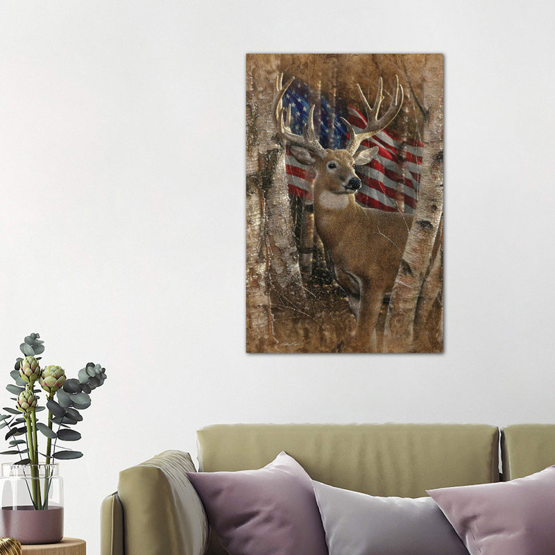 Whitetail Buck - America by Collin Bogle - Wrapped Canvas Print, 101.6 cm H x 66.04 cm W x 1.91 cm D