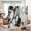 Cloison pliante 4 panneaux paravent en marbre blanc abstrait noir et vert-134502942-134502944