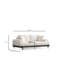 Élégant canapé 3 places, tissu blanc, 86,6 x 38,6 x 30,7 pouces | Structure en bois de hêtre et en carton, 100% polyester, nettoyage à sec | Coussins en mousse gris doux et en mousse de silicone, pieds en métal noir | Parfait pour les salons modernes-591702216-591702223