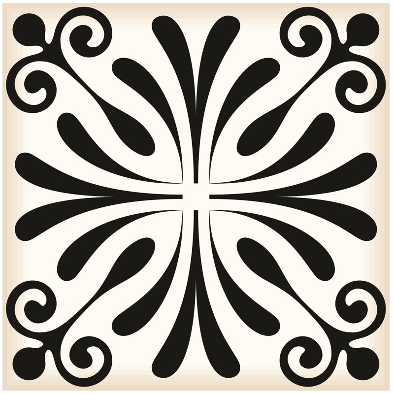 Carreaux amovibles pelez et collez noir et blanc 7 po x 7 po