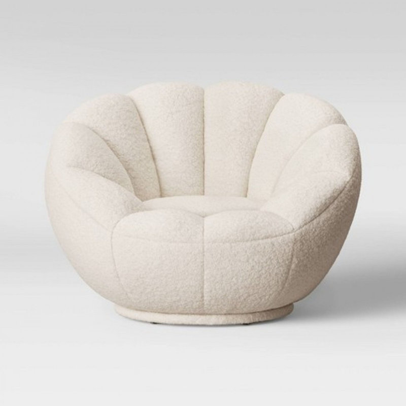 Fauteuil demi-tonneau pivotant de 24 pouces de largeur