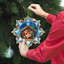 Grand ornement décoratif en bois de Noël