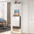 Modern Shoe Storage Cabinet with Mirror for Narrow Corridor and Entryway