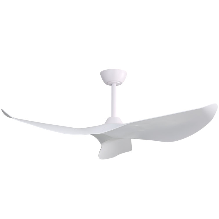Kemp 52" 3 -ABS-Blade Propeller Modern Ceiling Fans no Light and with Remote Control