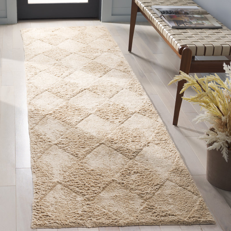 Easy Care 226 Hand Tufted Recycled Cotton Machine Washable Geometric Indoor Use Only Rug, Runner 2'3" x 9'