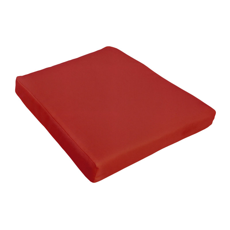 Outdoor 2.5'' Dining Chair Cushion, Canvas Jockey Red Sunbrella® Canvas