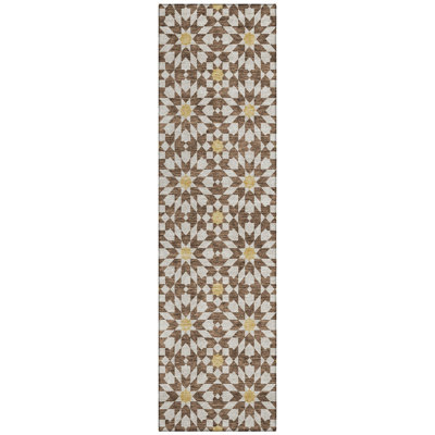 Washable Floral Indoor / Outdoor Rug