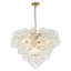 9-Light Cluster Grape Ribbed Glass Chandelier