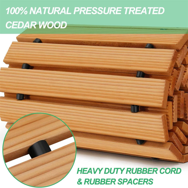 Sentier en bois Thailia, H 0,10 po x l 17 po x P 96 po