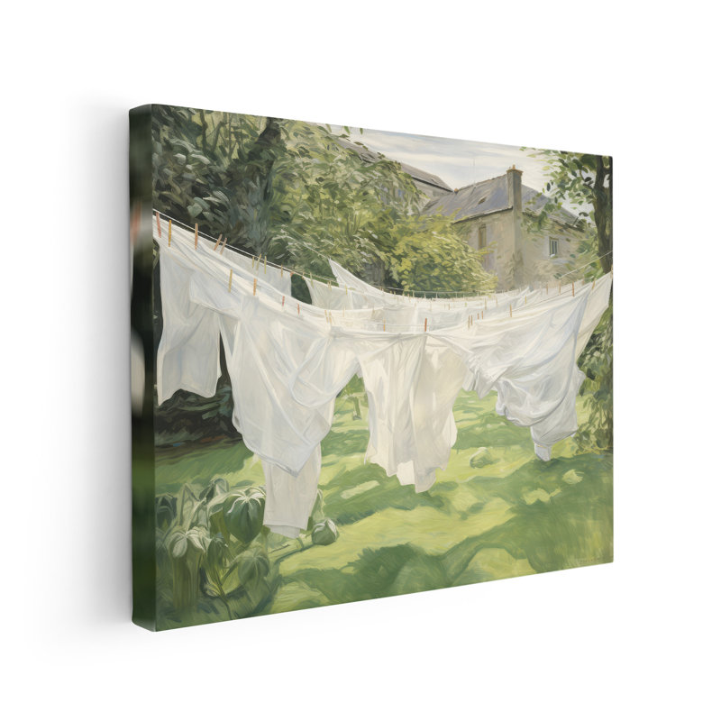 Laundry on the Line No1, 16"H x 20"W, Canvas, Unframed