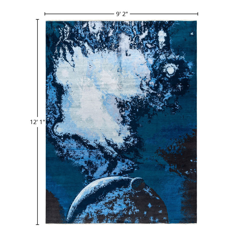 Overdyed One-of-a-Kind 9' 2" X 12' 1" Area Rug