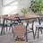 Rebi Walnut & Black Finish Dining Table