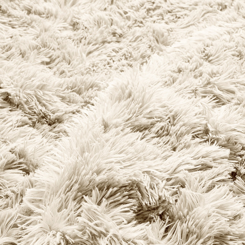 Shaggy Fleece Plush Duvet Cover, Twin XL Duvet Cover, Sand