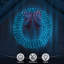 60'' Lighted Silver Christmas Wreath With Pink Bow Multi-Light Colour And Mode