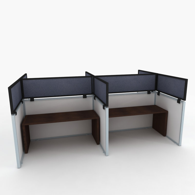 Panneau d'intimité acoustique avec petit support, En aluminium, H 24 po x l 48 po x p 0,63 po, Twilight