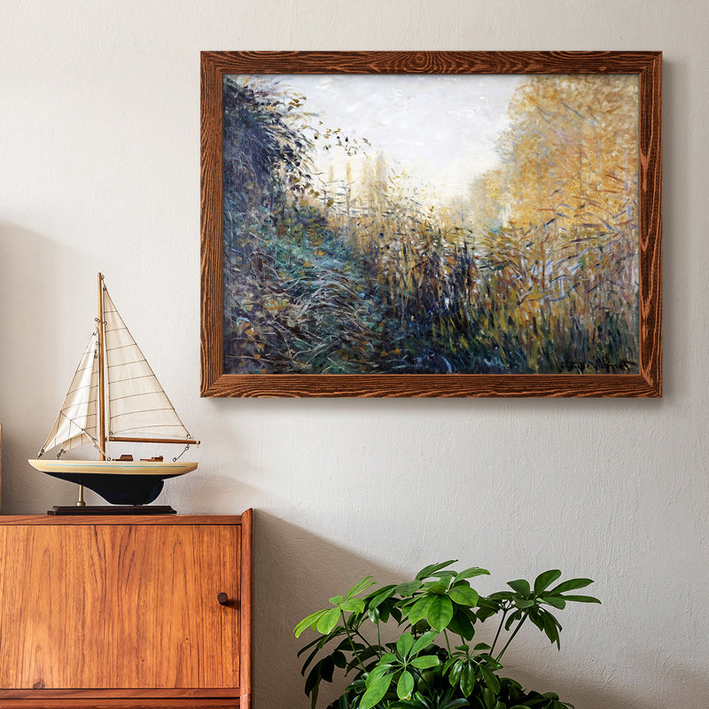 Les roseaux (étude), 1876, reproduction d'art sur toile, Érable, H 26 po x l 38 po x P 1,5 po