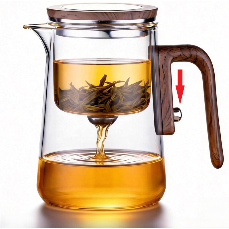 Théière Enchanted, théière magique pour infuseur à feuilles mobiles, théière en verre borosilicaté résistante à la chaleur avec infuseur de thé, cadeau idéal pour les amateurs de thé