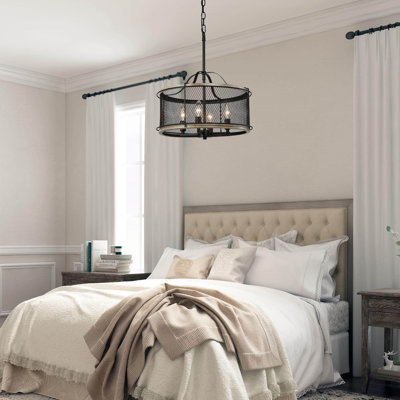 Lustre tambour à 4 lumières Ajrie