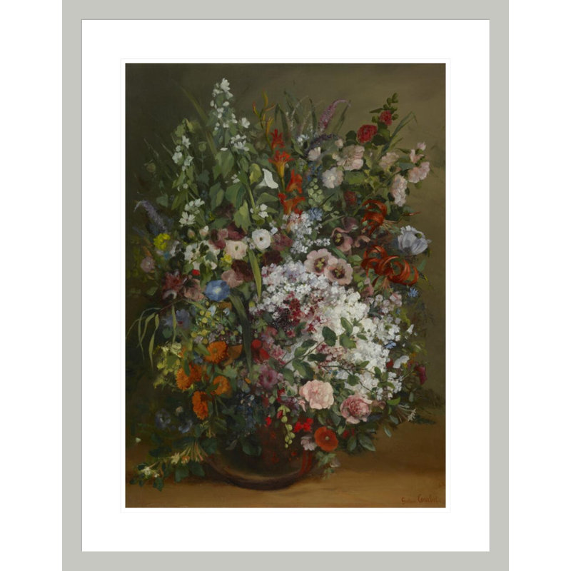 «Bouquet of Flowers in a Vase» par impression giclée encadrée, H 29,5 po x l 23,06 po