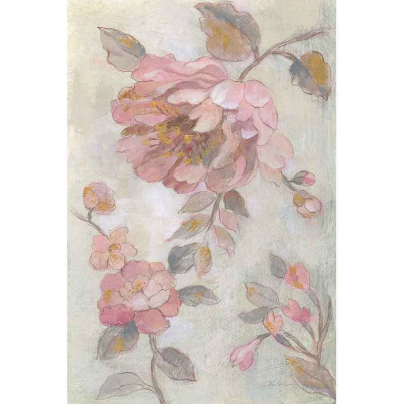 Romantic Spring Flowers II by Silvia Vassileva - Painting Print, Black Floater Framed, 30 cm H x 20 cm W