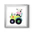 «Cute Farm Cow», reproduction d'art sur papier encadré-962565247-962565246