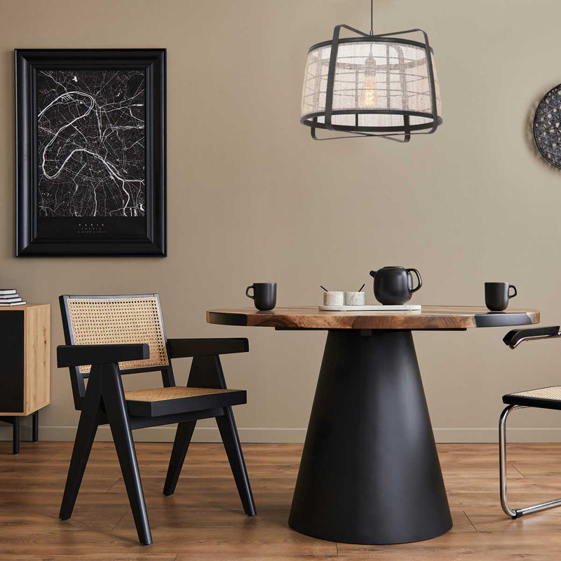 Adavia 1 - Light Black Drum Pendant