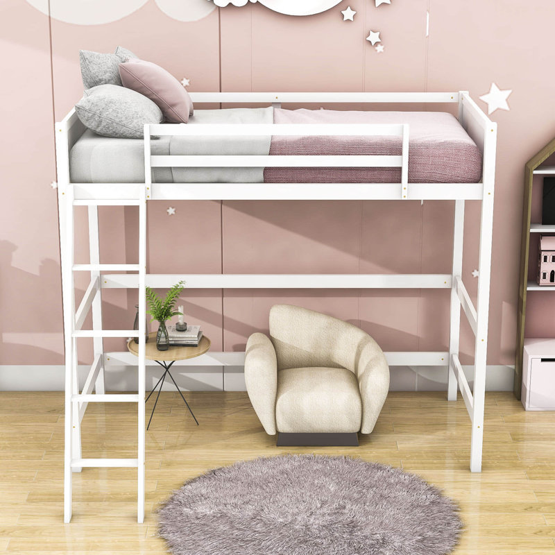 Lit mezzanine simple Diandria par Harriet Bee, Blanc
