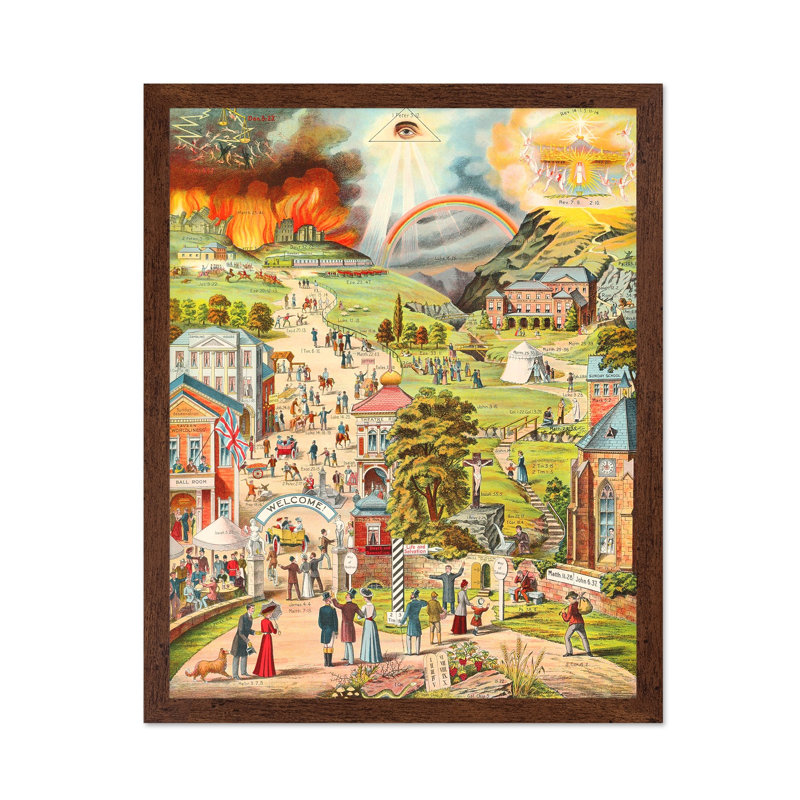 La voie large et étroite, 24"H x 32"W, Poster, Brown Framed