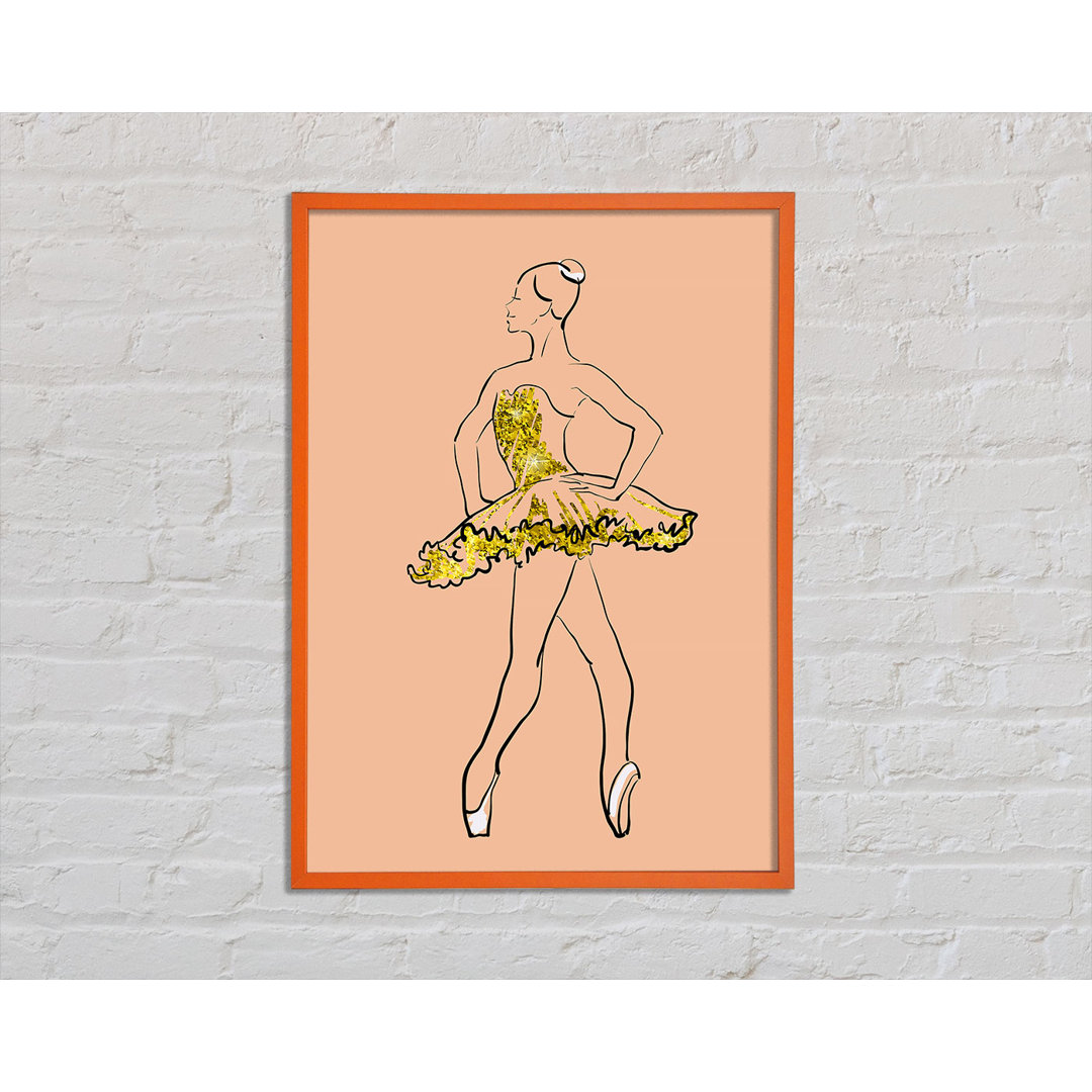 Highbury Golden White Ballerina - Einzelner Bilderrahmen Kunstdrucke