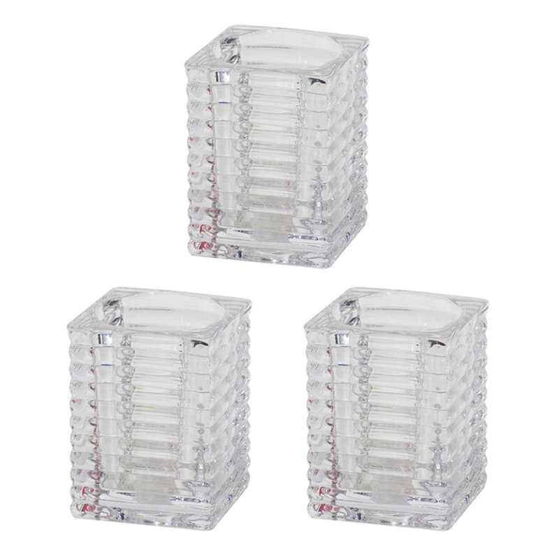 4'' H Glass Tabletop Tealight Holder