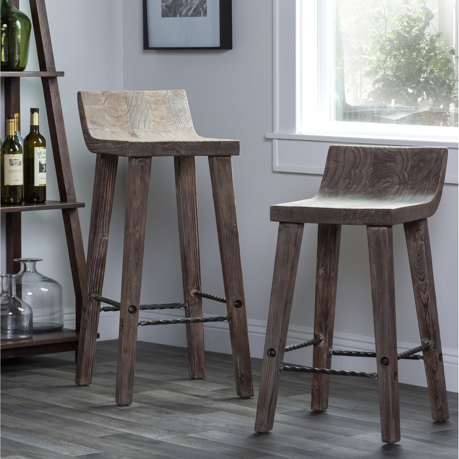 Carlson Bar and Counter Stool, Counter Stool (24" Seat Height), Rustic Brown