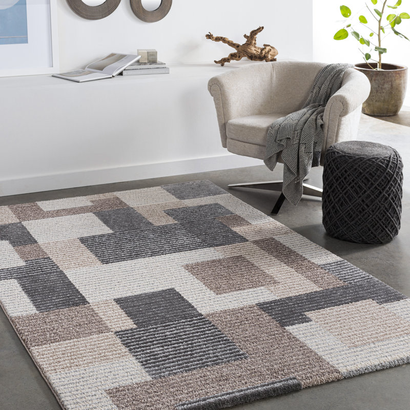 Geometric Indoor Rug, Rectangle 9' x 12'