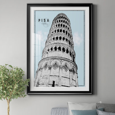 Mid Modern Pisa - Reproduction d'art graphique sur papier encadré