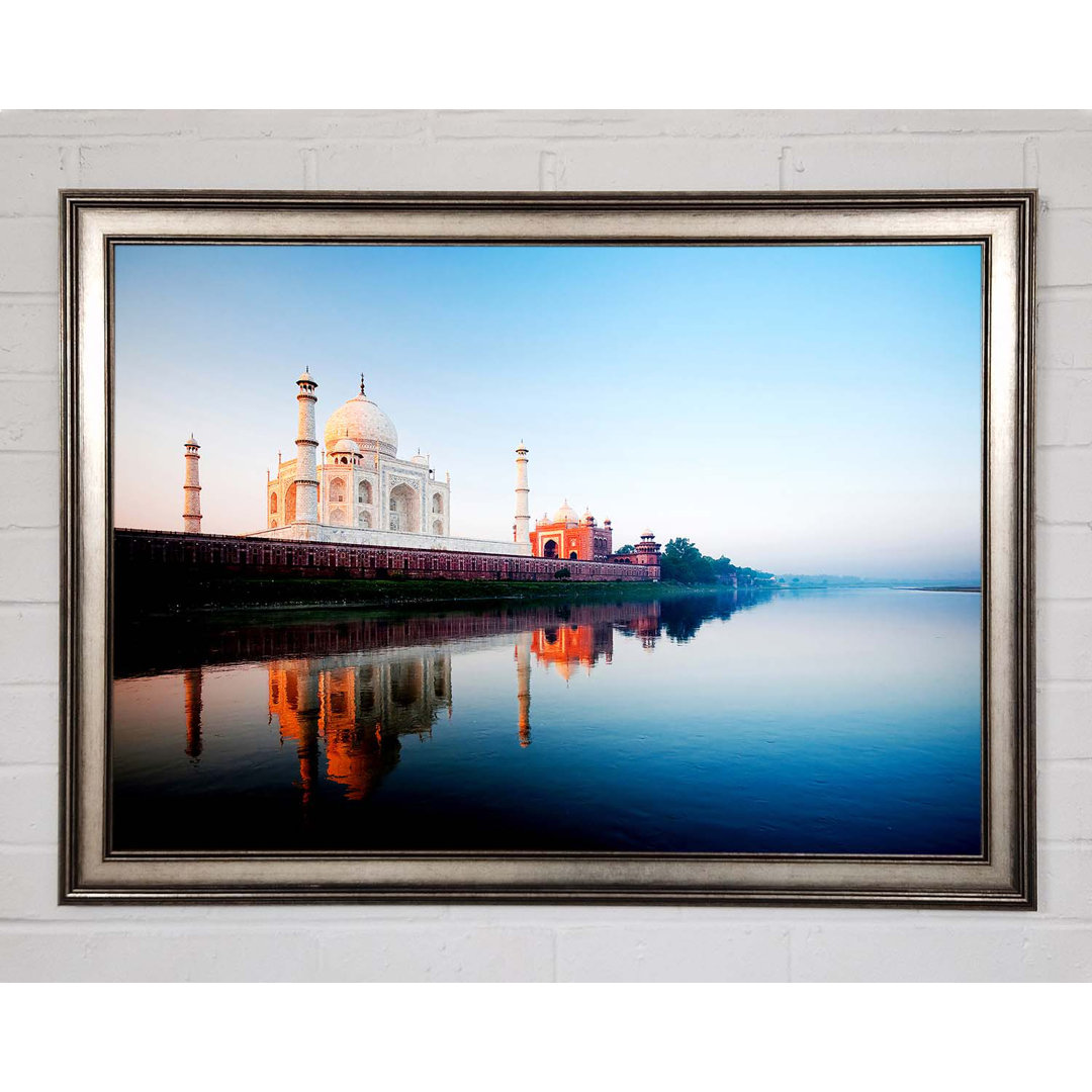 Taj Mahal Water Reflections Gerahmter Druck