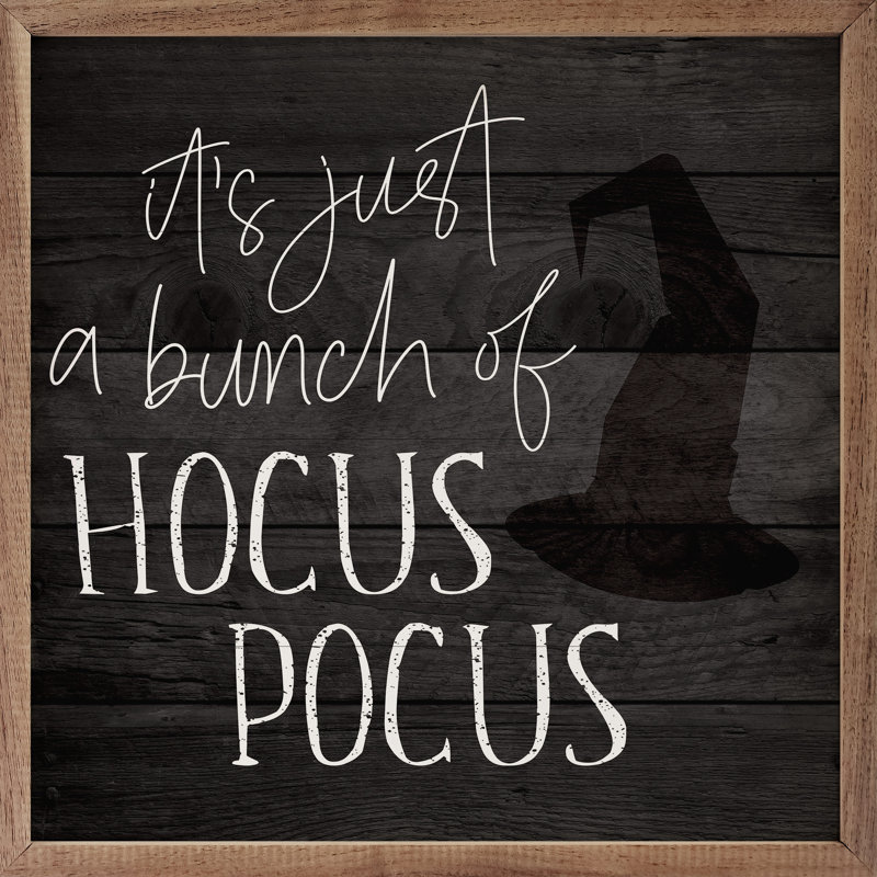 «Just A Bunch of Hocus Pocus», chapeau de sorcière - noir, H 4 po x l 4 po