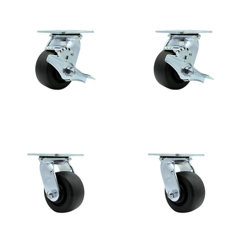 Ensemble de 4 roulettes en polyoléfine