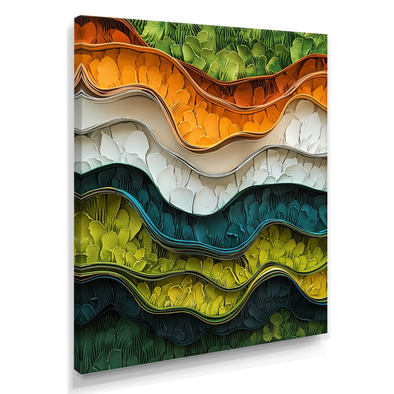 Ofori Biomorphism Earth Ephemeral Pathway III - Lyrical Abstraction, art mural, H 44 po x l 34 po, Toile tendue